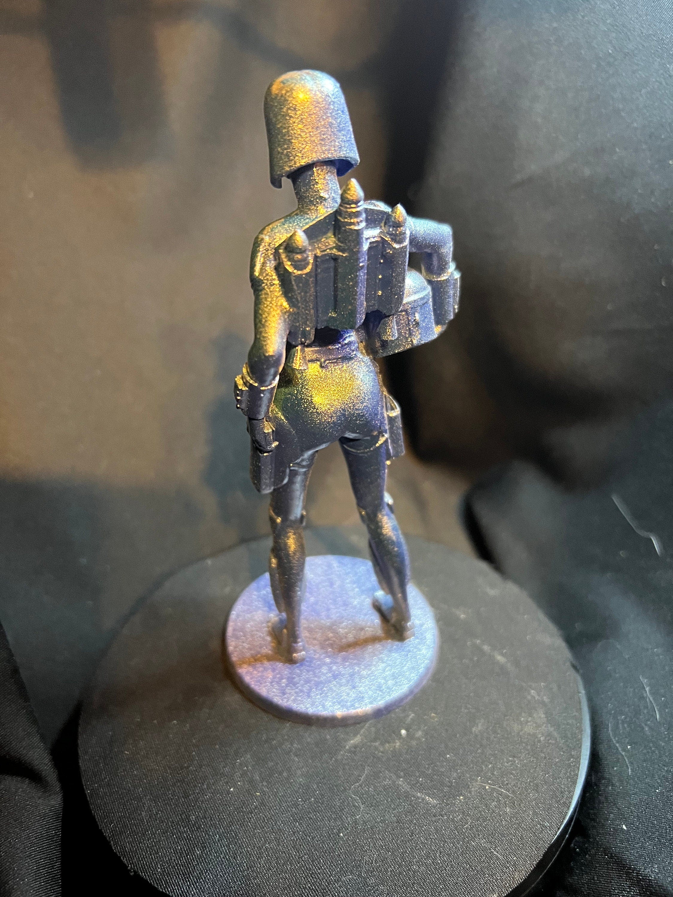 Space Bounty Hunter Figure / Science Fiction Woman Figurine