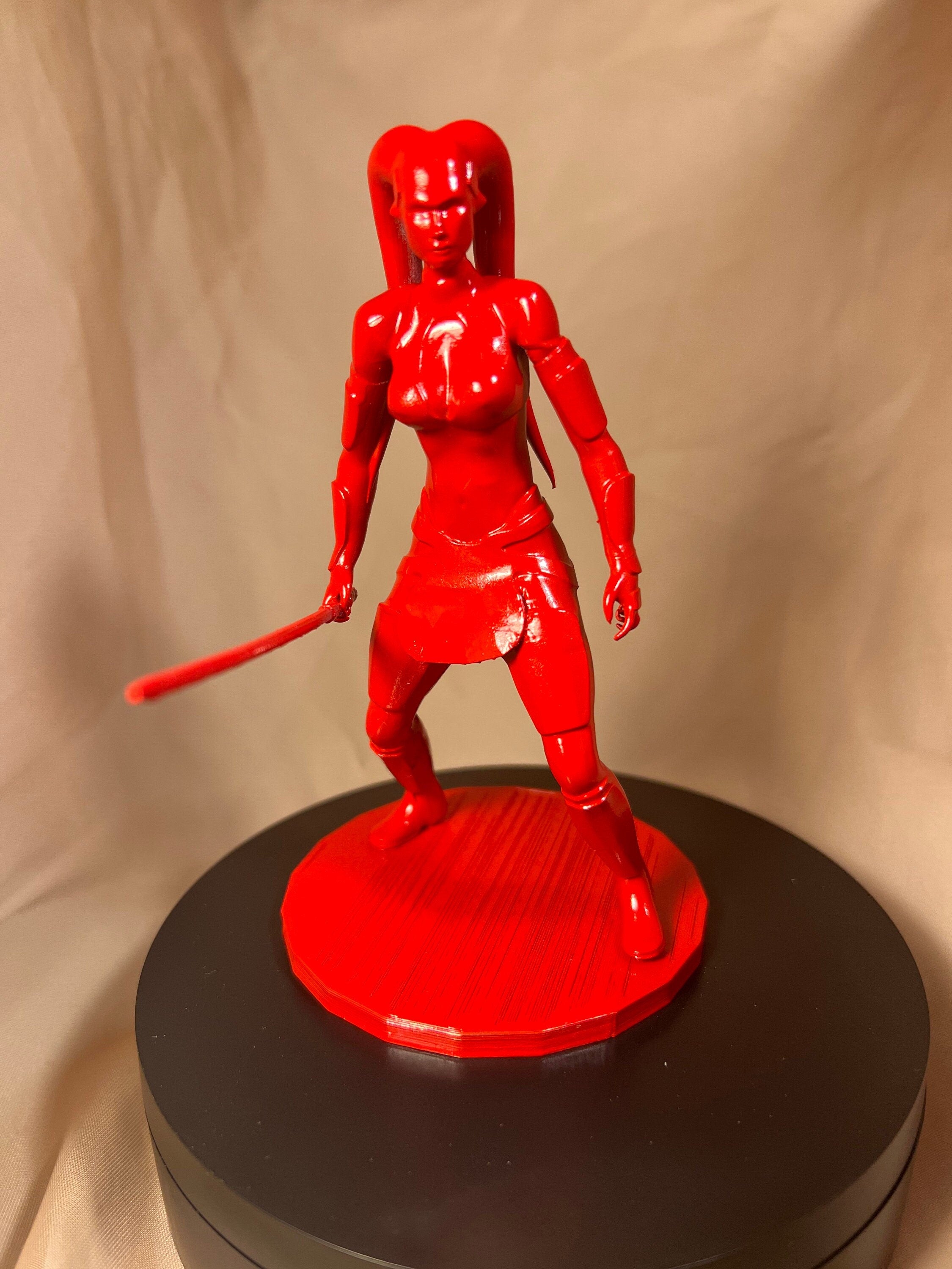 Female Space Warrior Dark Side Figure / Talon Figurine