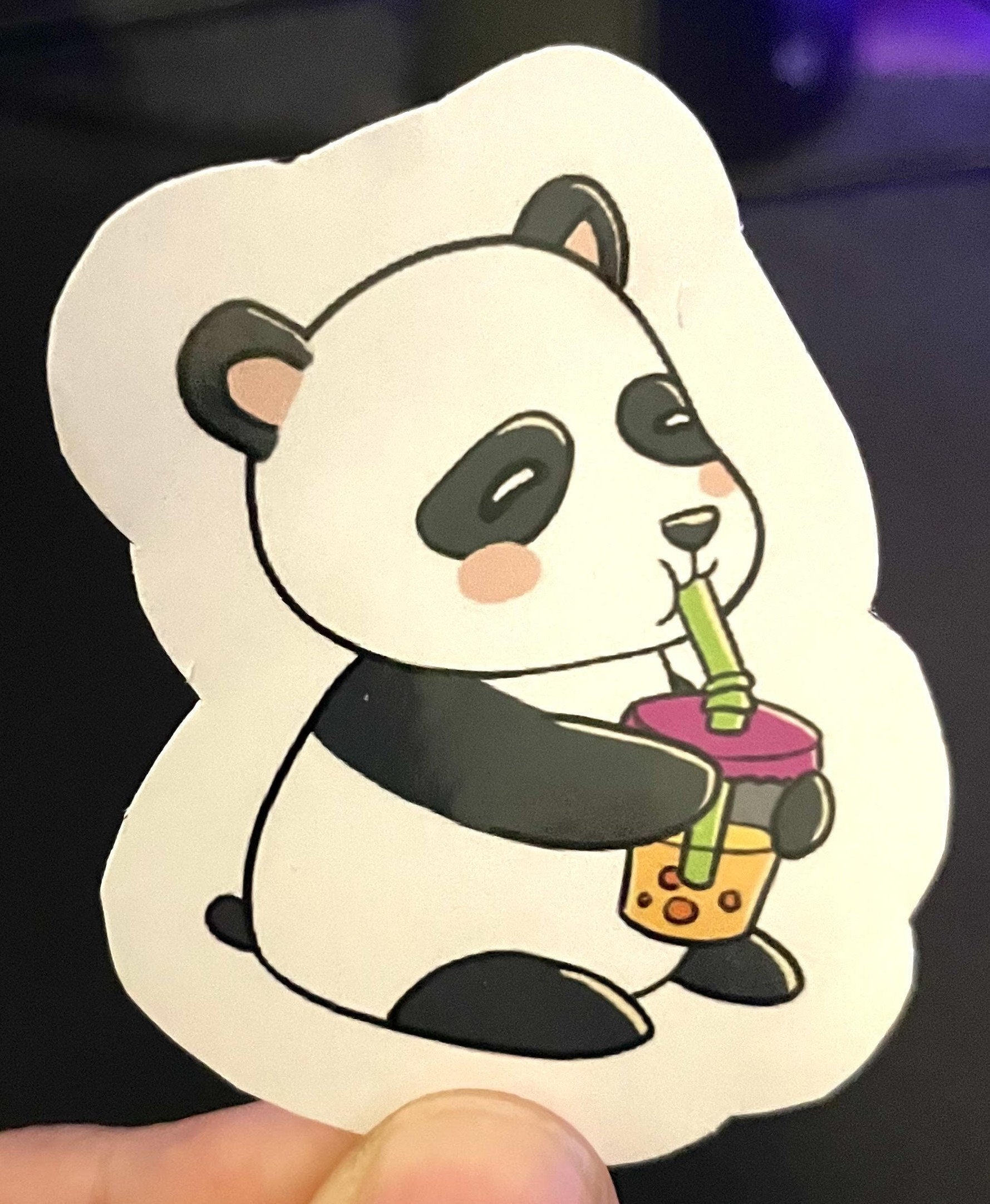 Boba Tea Panda Sticker
