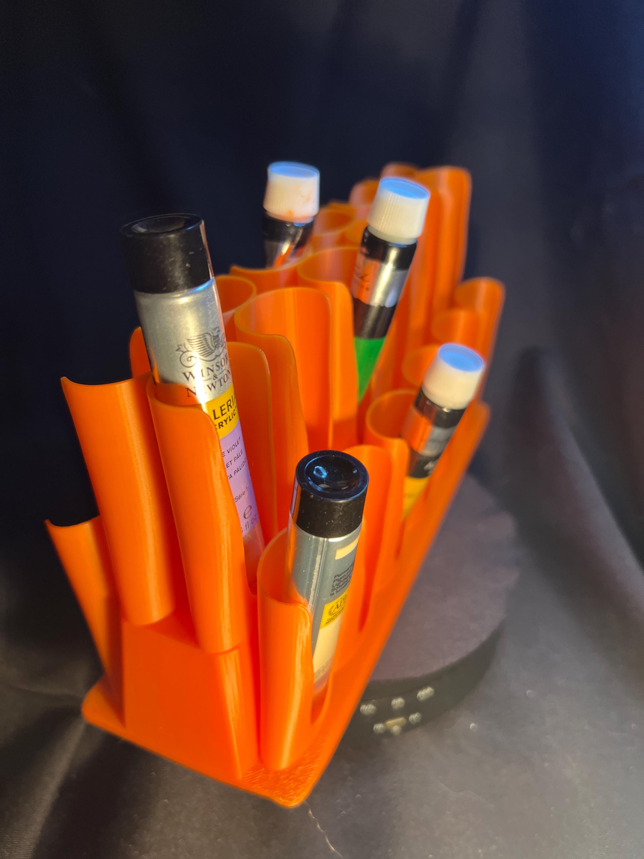 Acrylic Paint Tube Holder: Double Decker, 24 Slot Organizer, For 12 ml / .4 oz tubes.