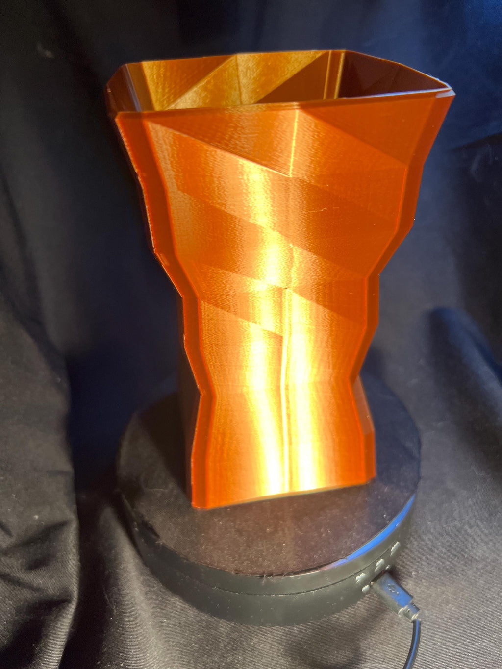 Square Faceted Vase
