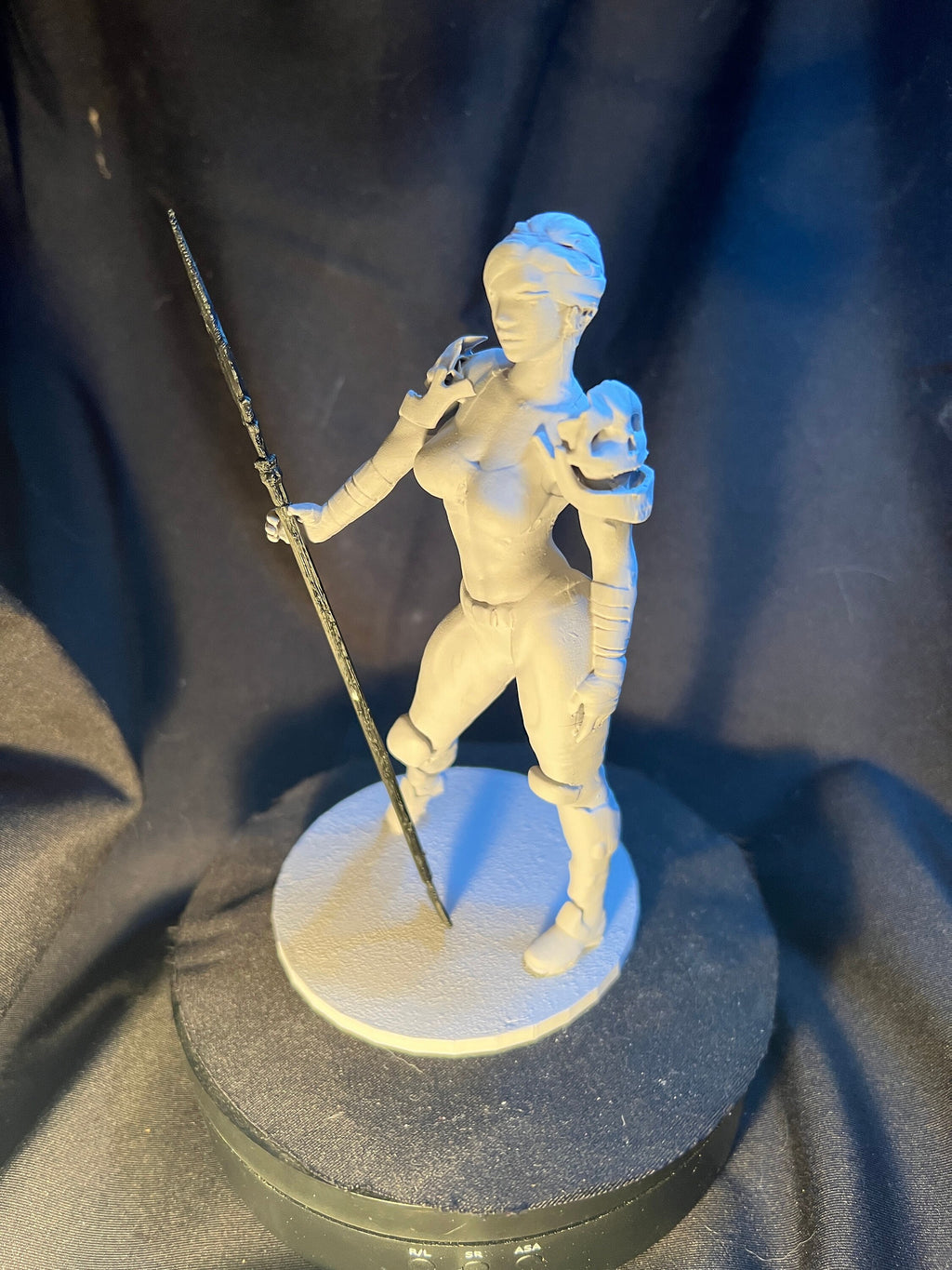 Spear-Wielding Woman with Armor