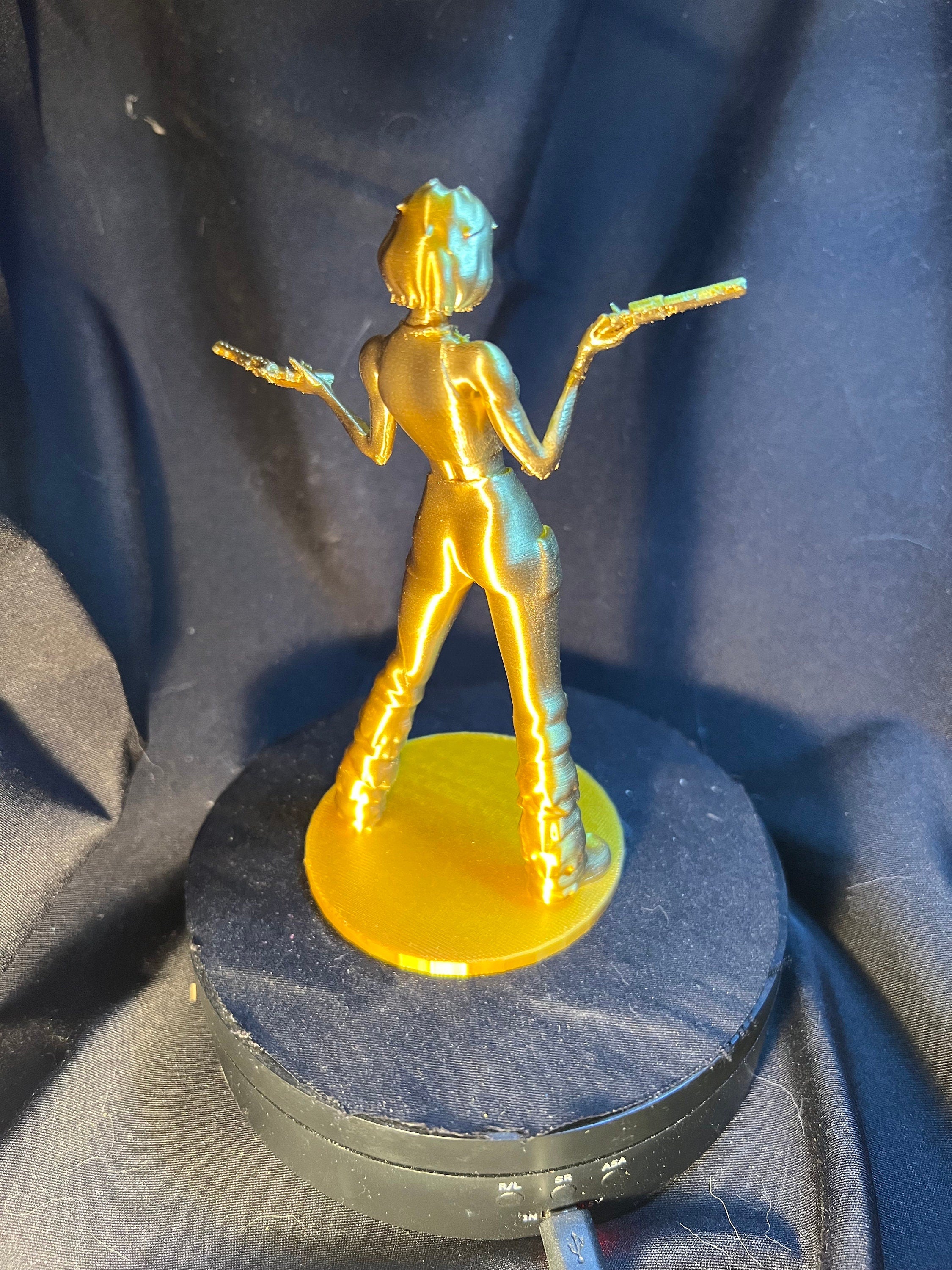 Anime Gun Girl Figurine, Dual Pistol Warrior
