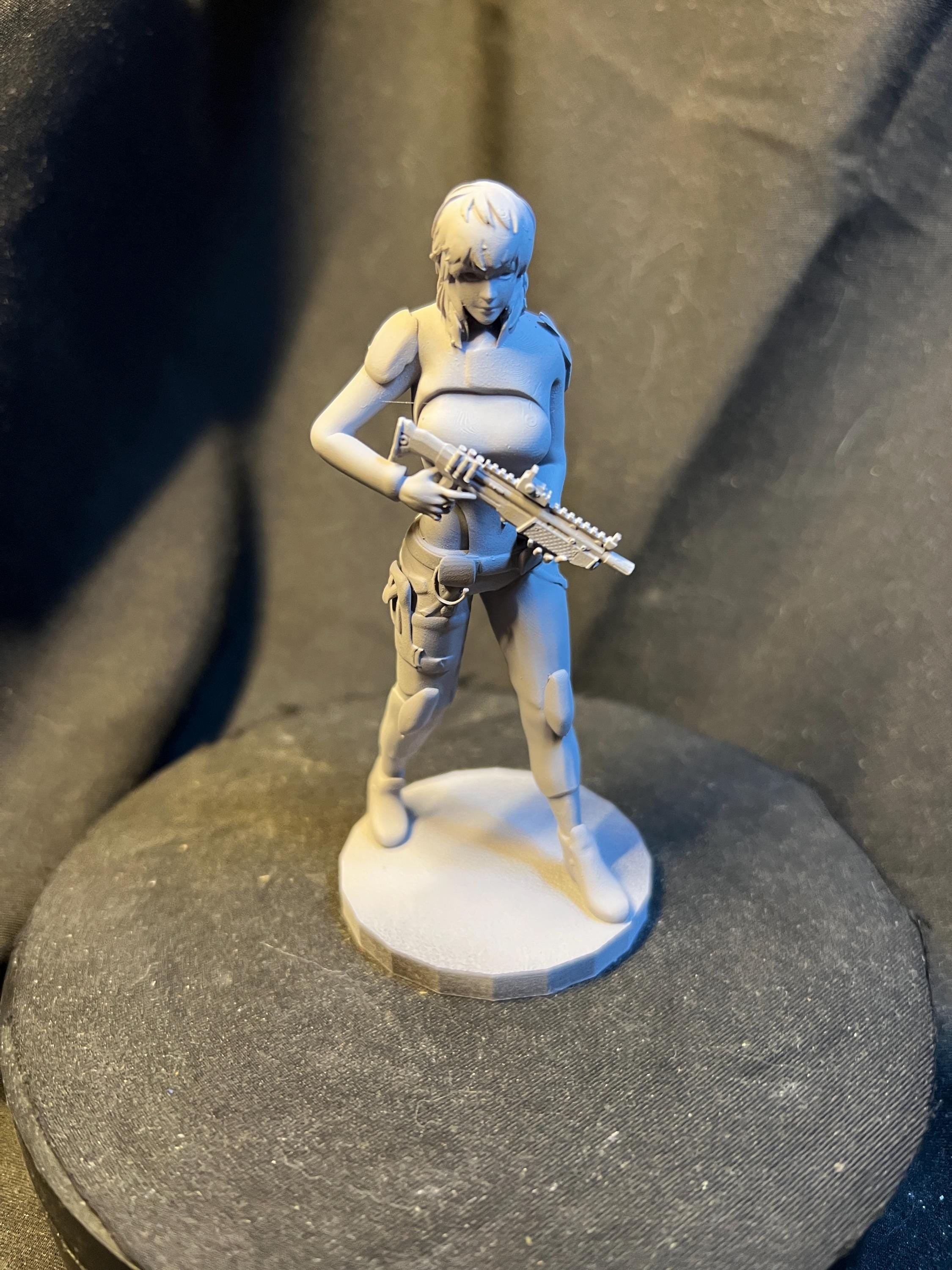Futuristic Fighter Woman with Shotgun