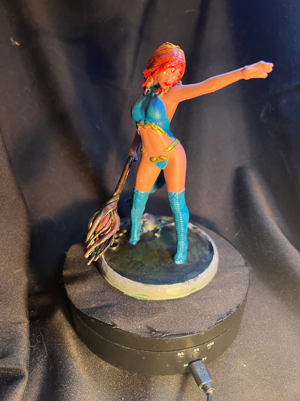Fantasy Evoker Figure /  Female Mage Model