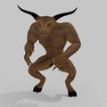 Minotaur Figure / Fantasy Creature Figurine