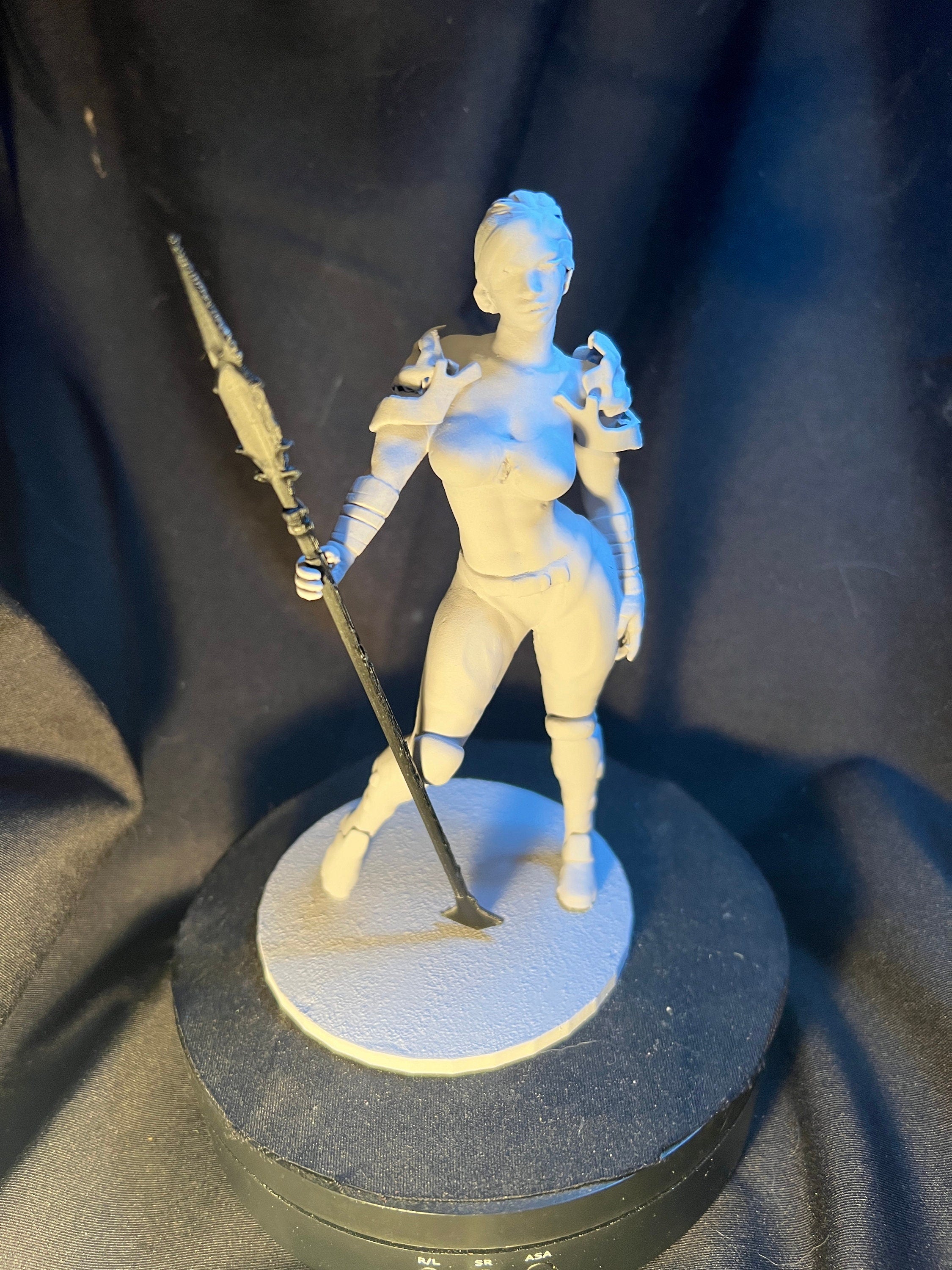 Spear-Wielding Woman with Armor