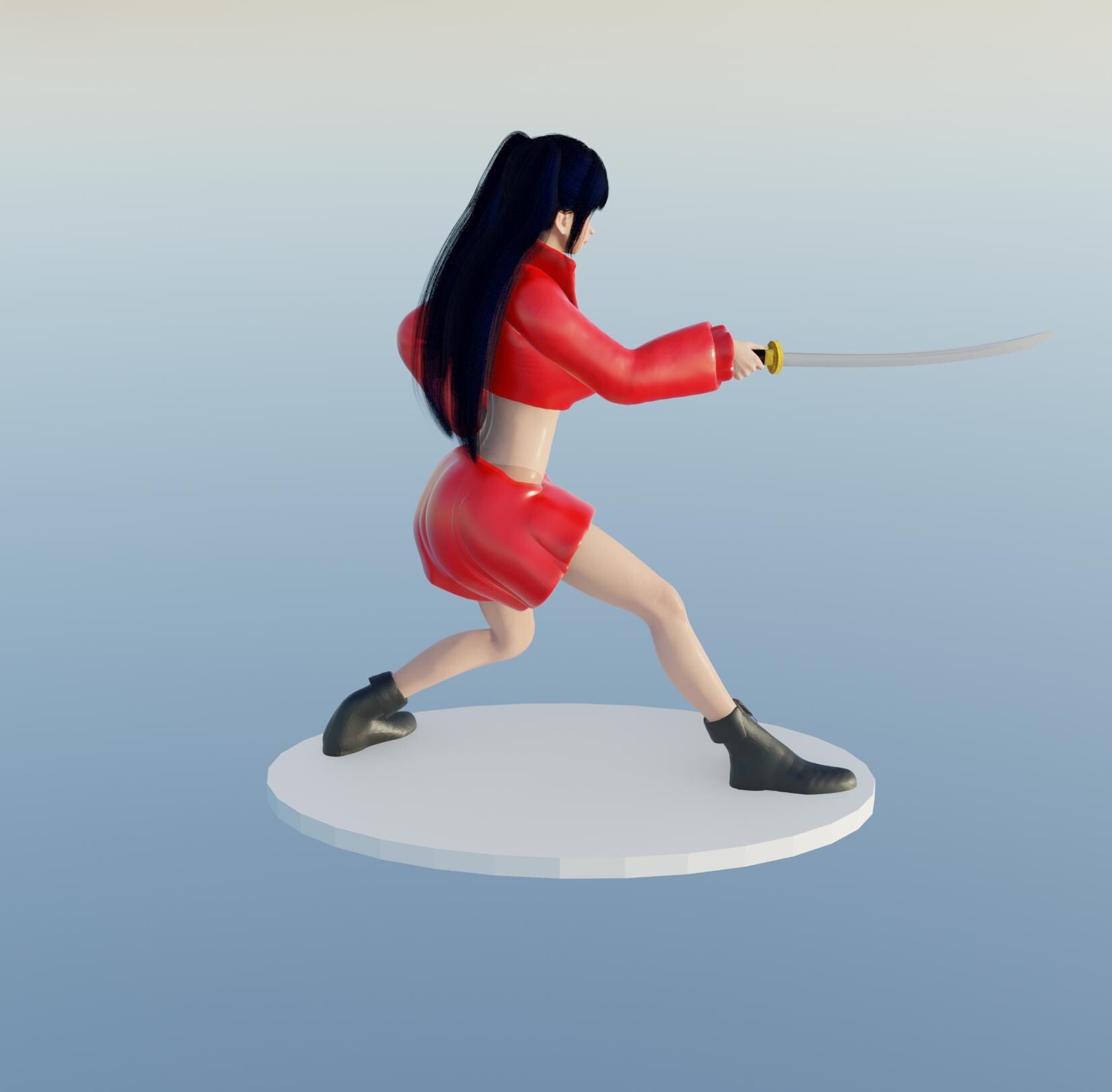 Anime Sword Fighting Girl