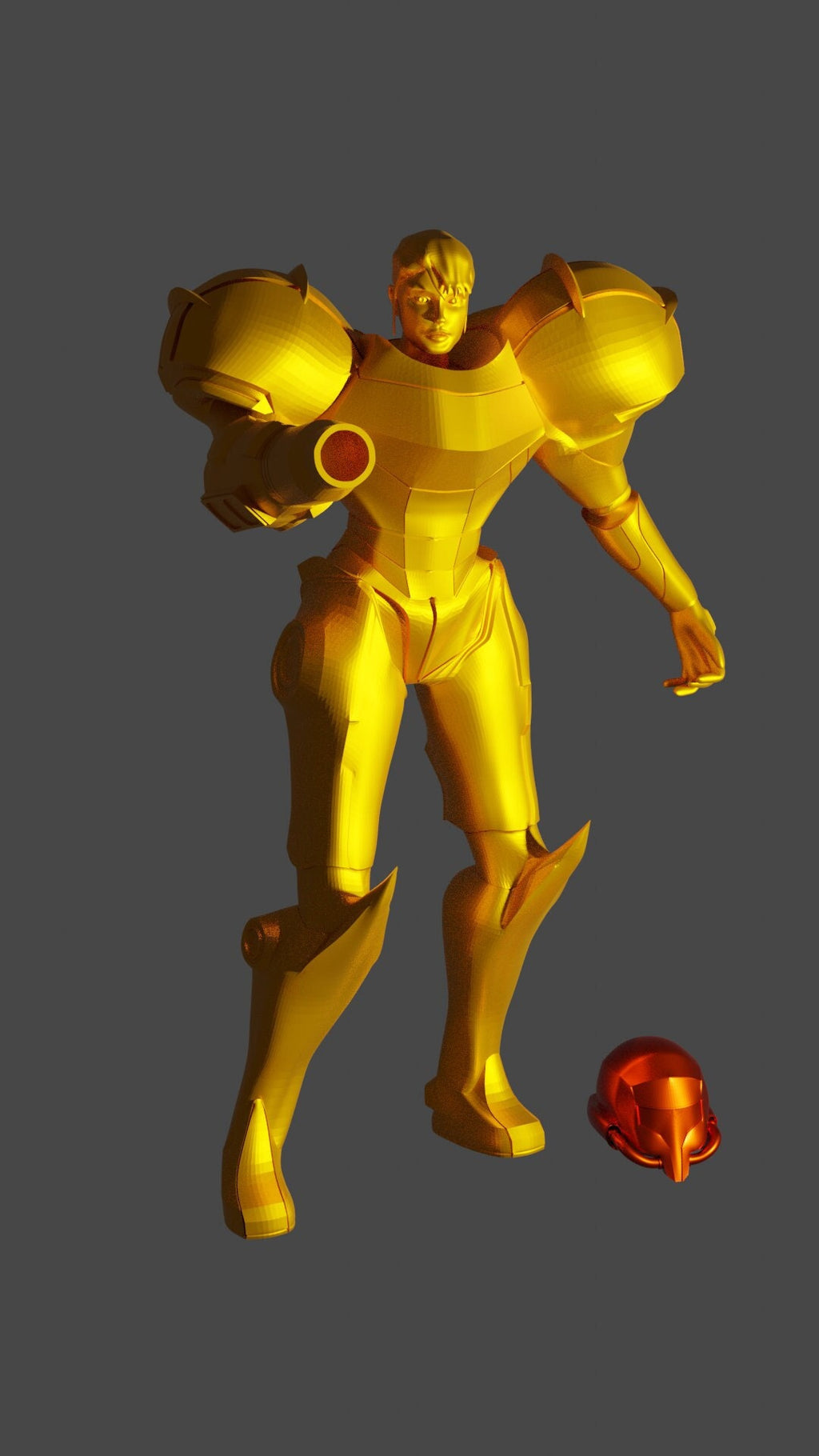 Samus Aran with Removable Helmet / Metroid Hero  Figure
