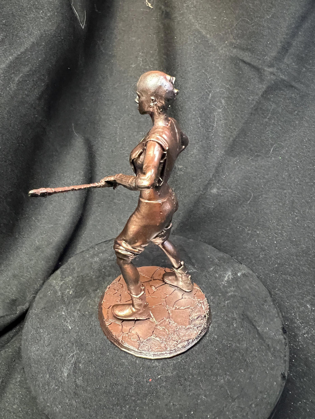 Wasteland Fighter Woman with Staff Post-Apocalyptic Model