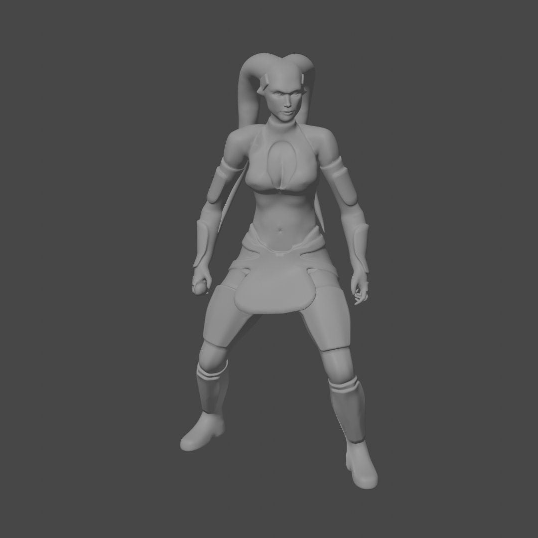 Female Space Warrior Dark Side Figure / Talon Figurine