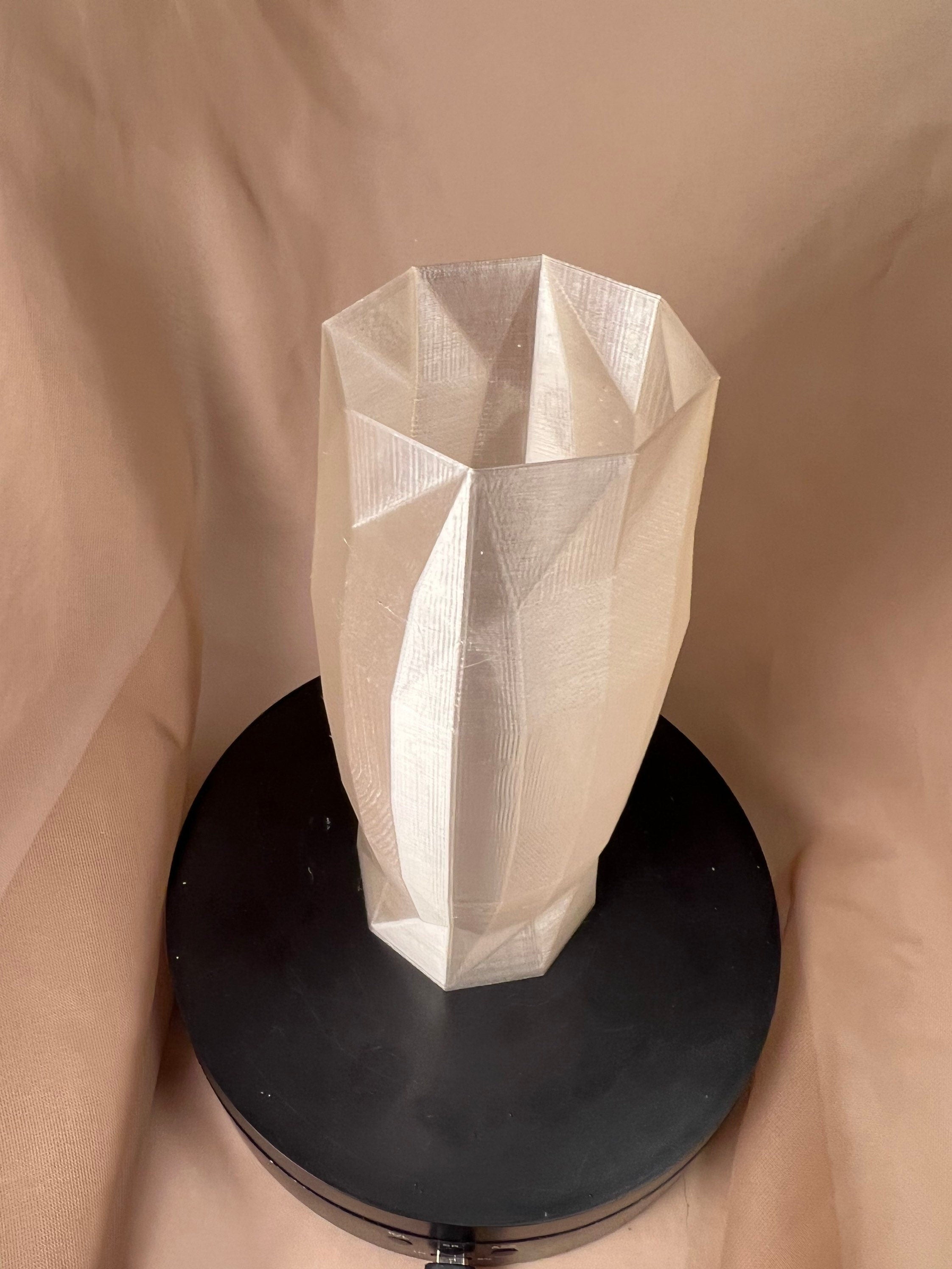 Faceted Vase Decorative Dry Flower & Pencil Holder