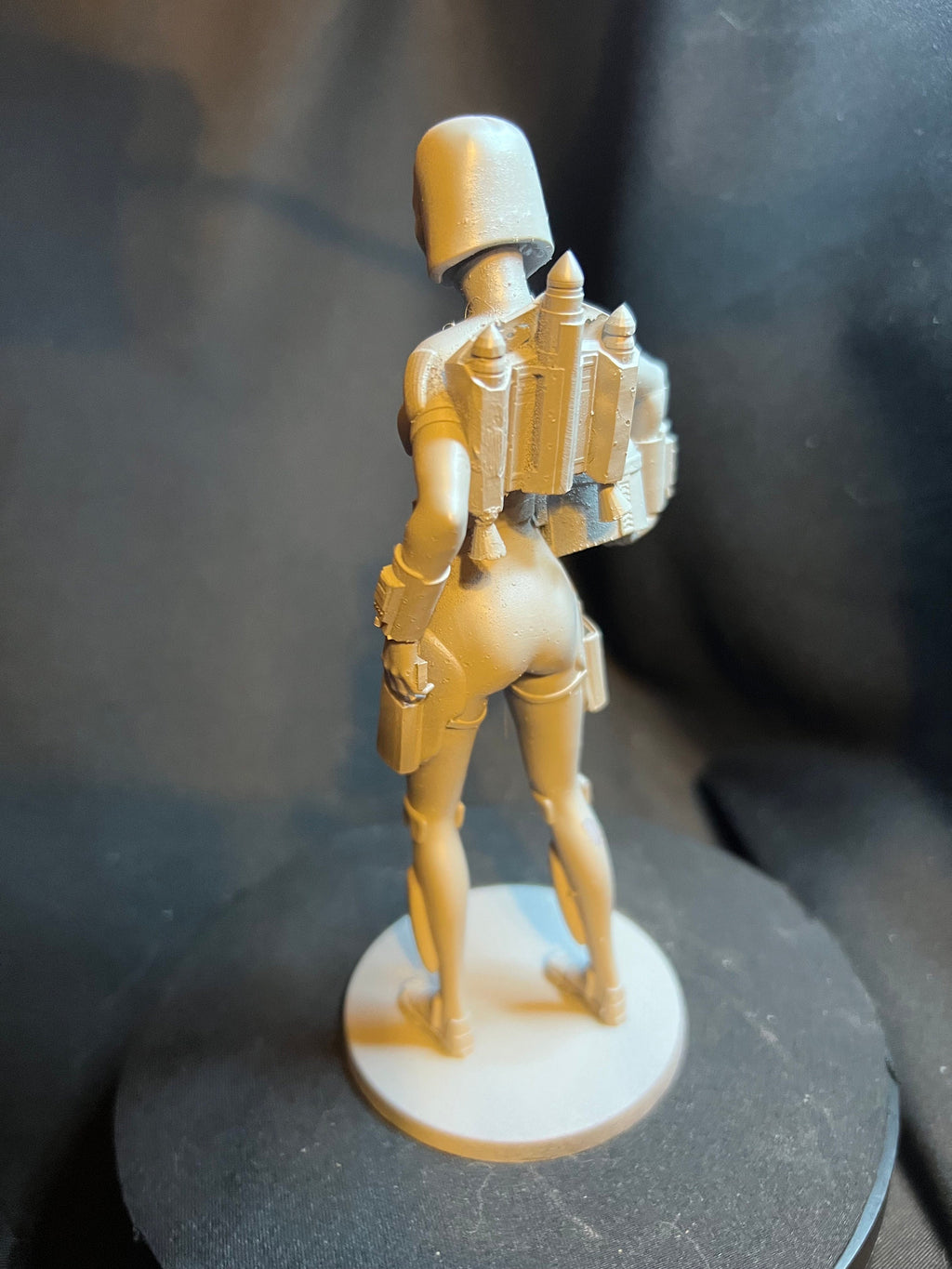 Space Bounty Hunter Figure / Science Fiction Woman Figurine