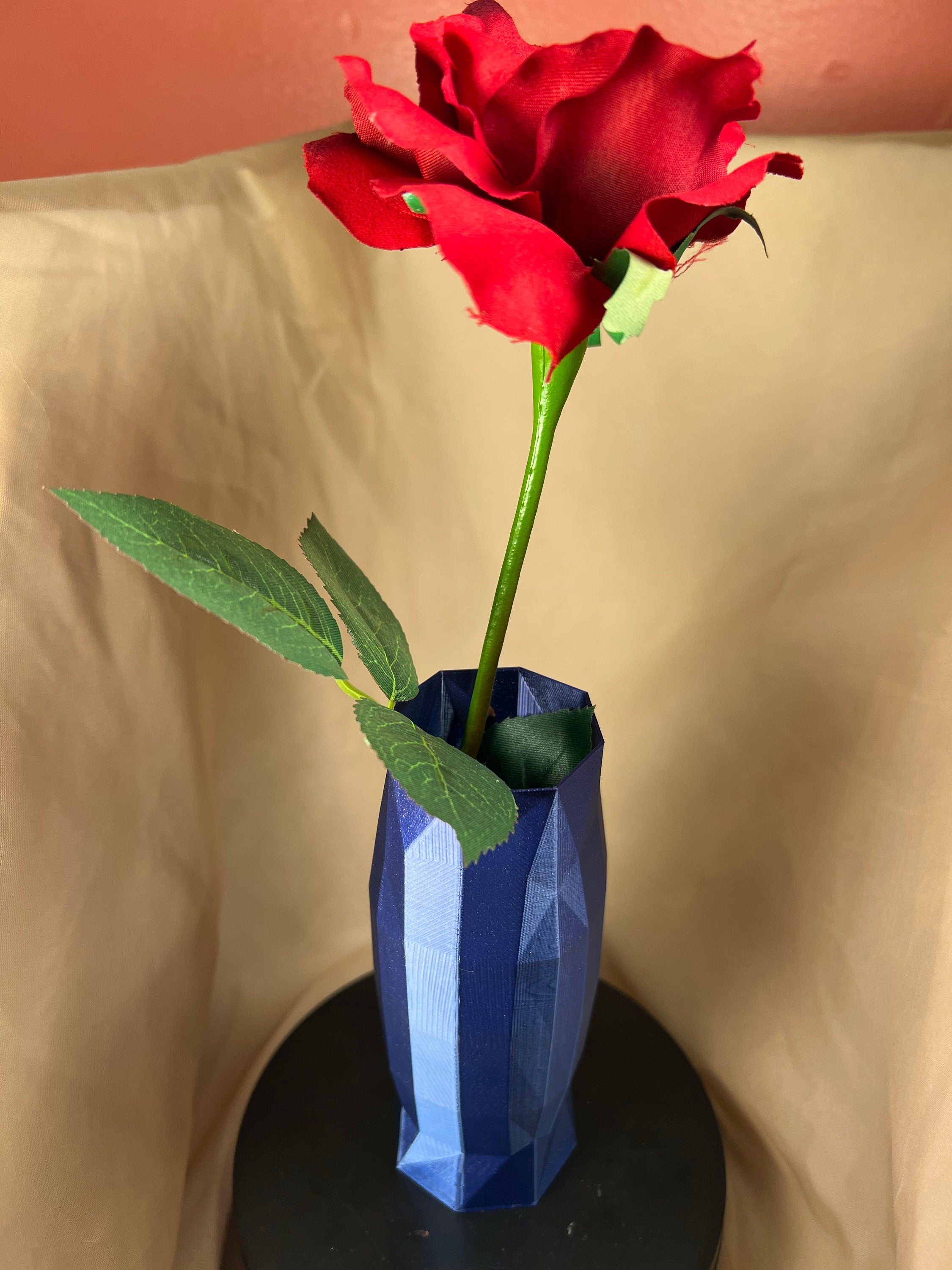 Faceted Vase Decorative Dry Flower & Pencil Holder