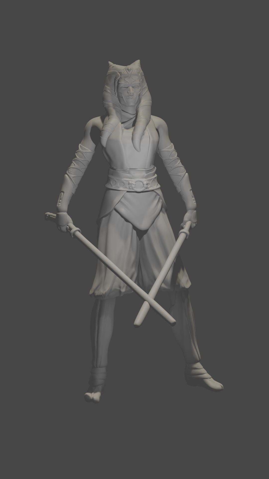 Space Warrior Woman / Fighting Adult Ahsoka Figure