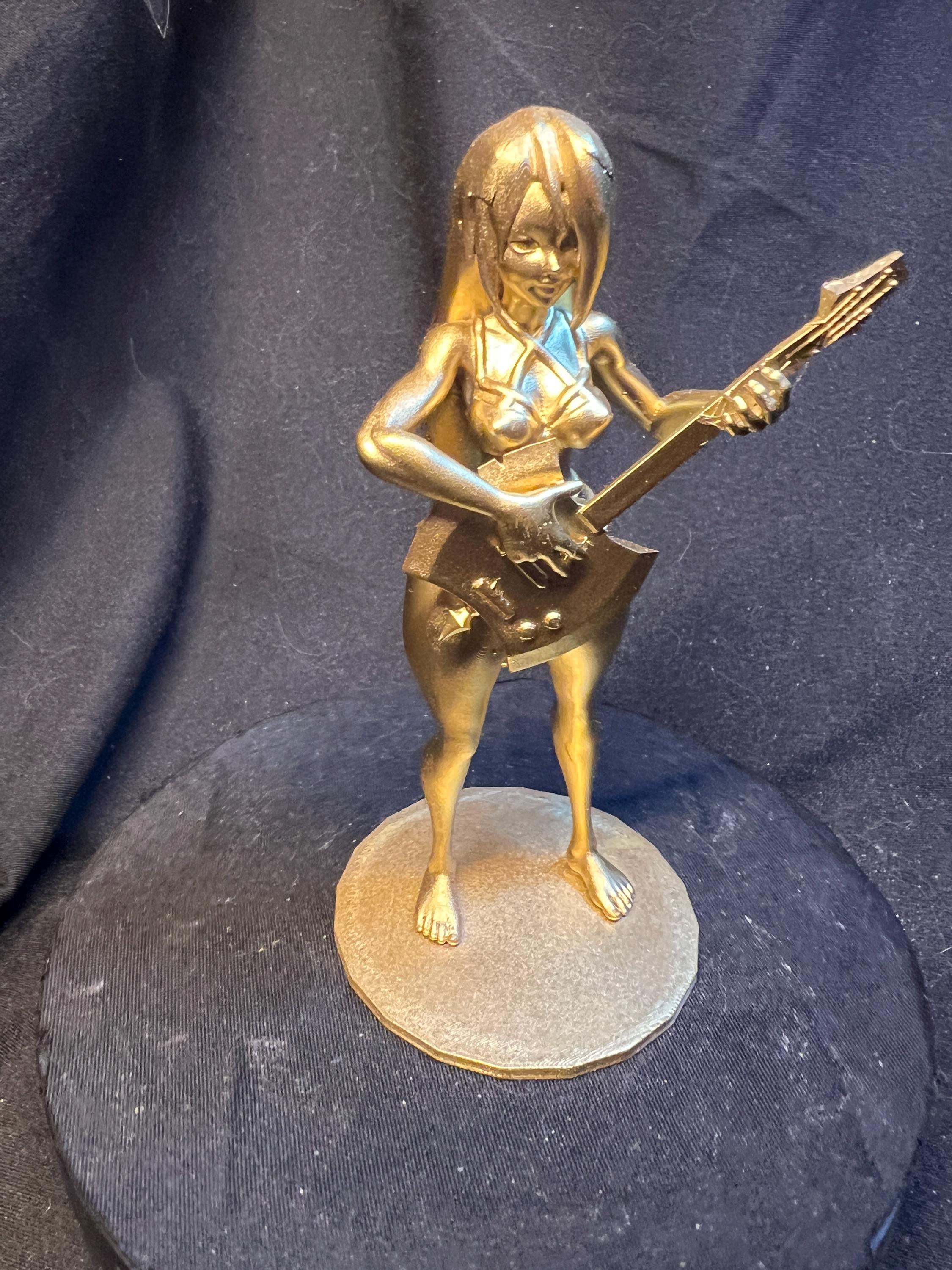 Swimsuit Rocker Girl with Axe Guitar