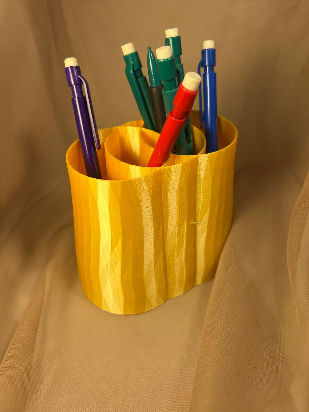 3 way Divided Pencil Holder/ Desktop Pen Holder
