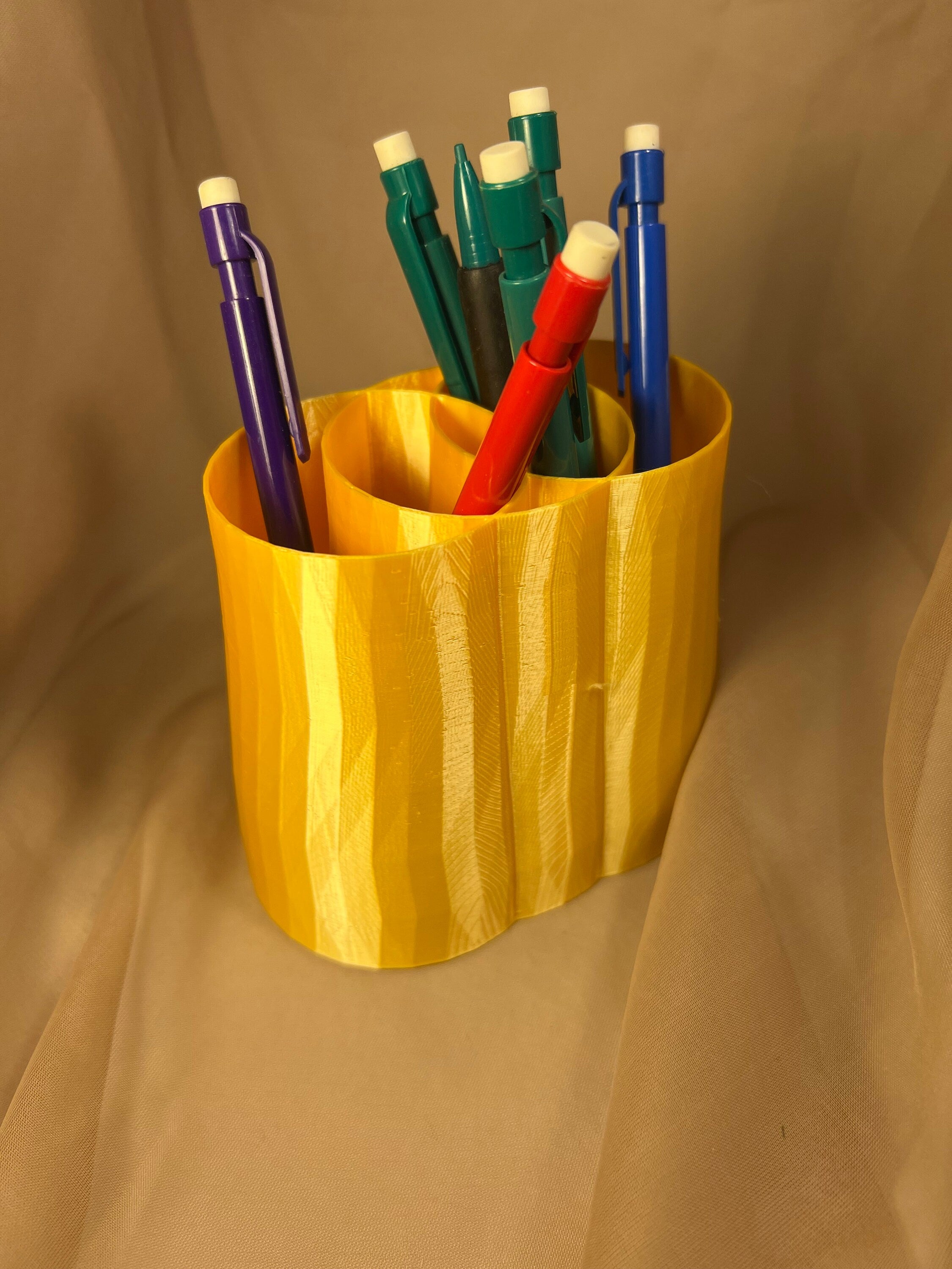 3 way Divided Pencil Holder/ Desktop Pen Holder