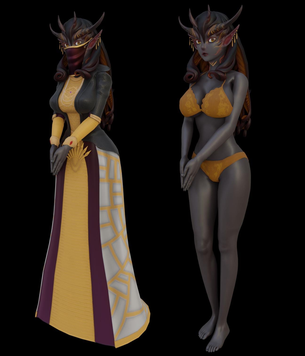 Kasidora From Subverse // Sexy Woman Figure