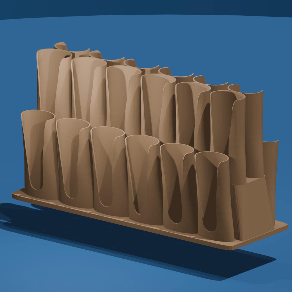 Acrylic Paint Tube Holder: Double Decker, 24 Slot Organizer, For 12 ml / .4 oz tubes.