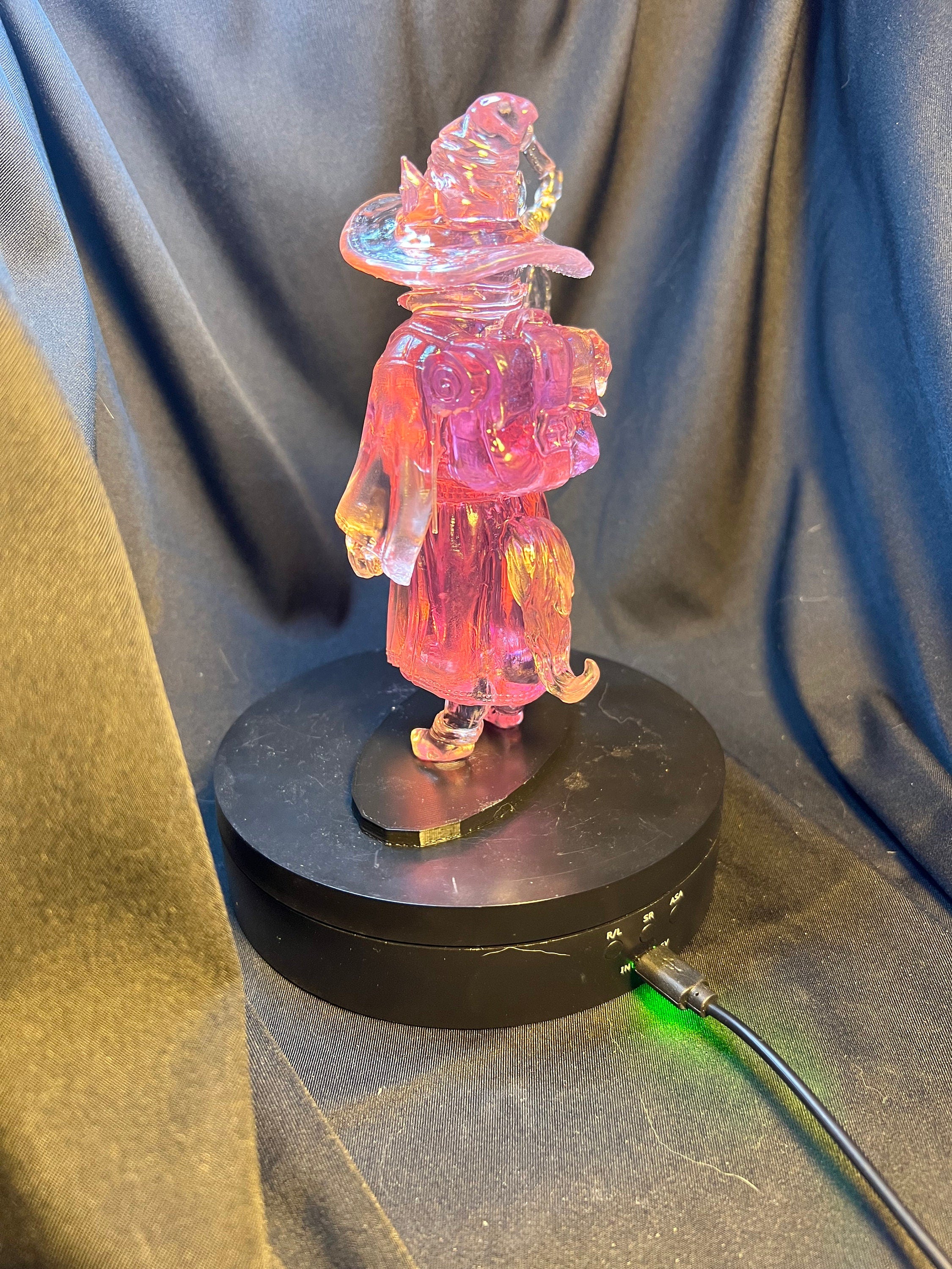 Cat Wizard Figure / Fantasy Mage Figurine