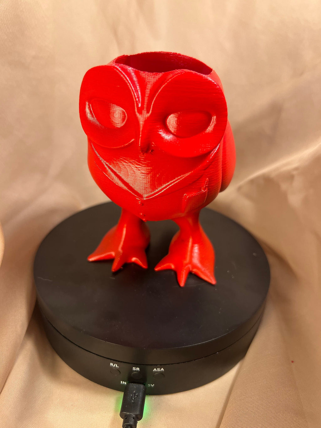 Owl Desk Organizer, Pen Brush Holder, 4.5" Tall
