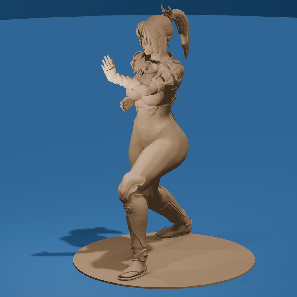 Taki Ninja Woman Figurine / Unarmed Warrior Figure