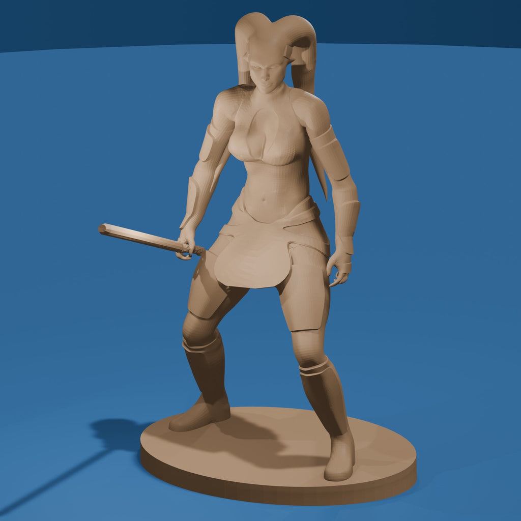 Female Space Warrior Dark Side Figure / Talon Figurine