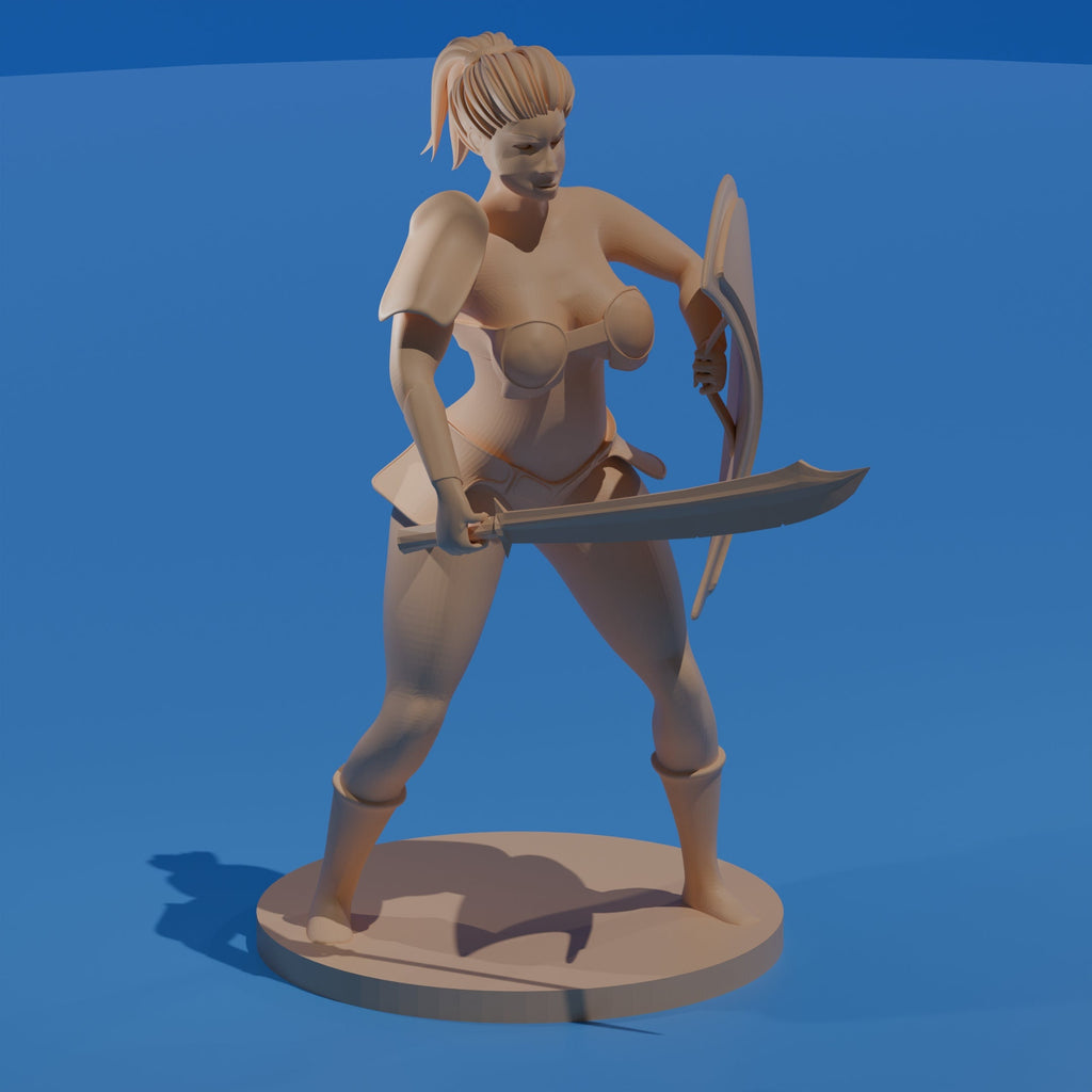 African Warrior Woman / Fierce Fighter Girl