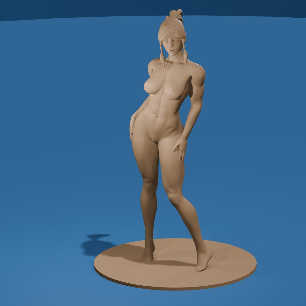 Sexy Muscular Woman / Fit Nude Female Figure