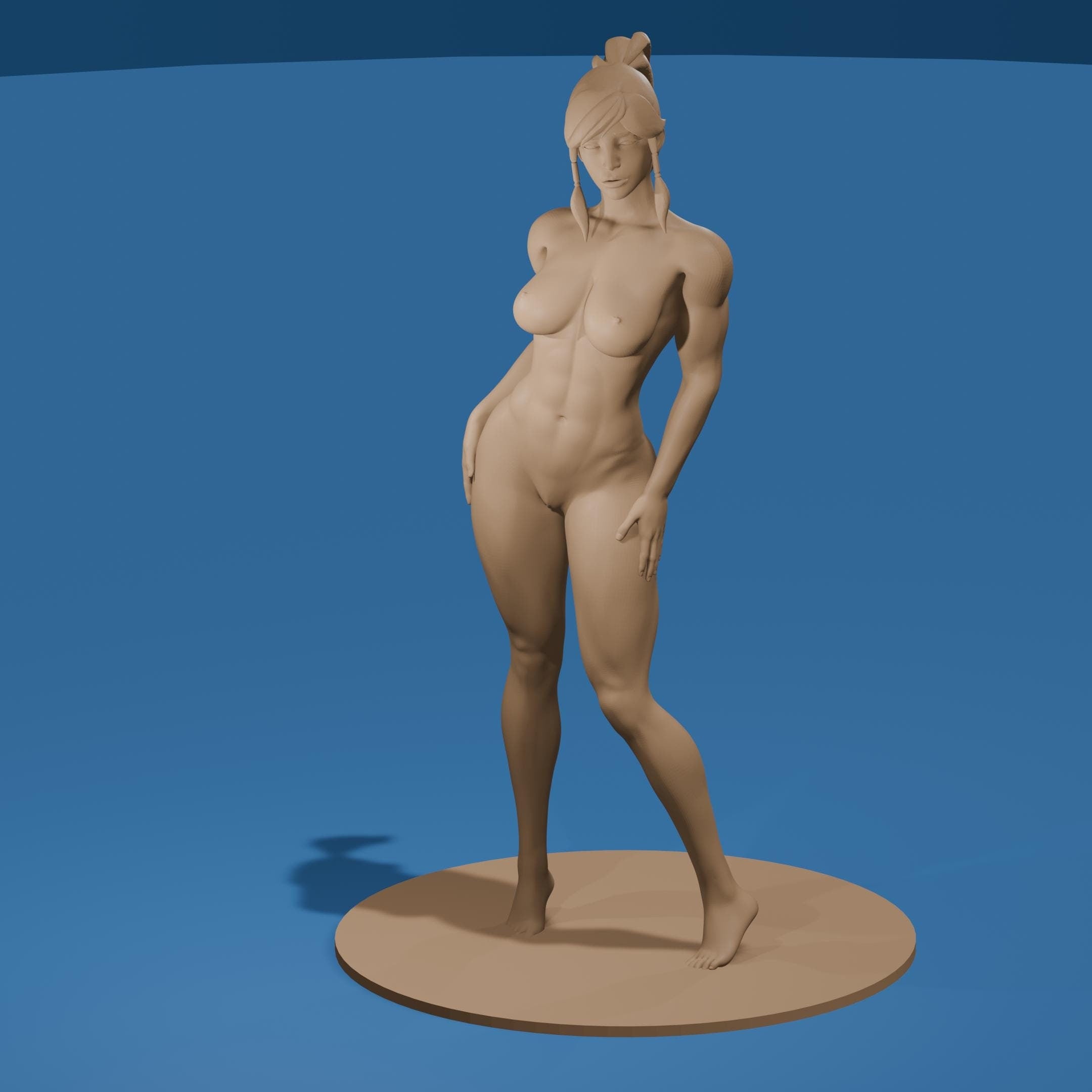 Sexy Muscular Woman / Fit Nude Female Figure