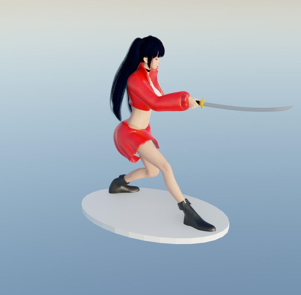 Anime Sword Fighting Girl