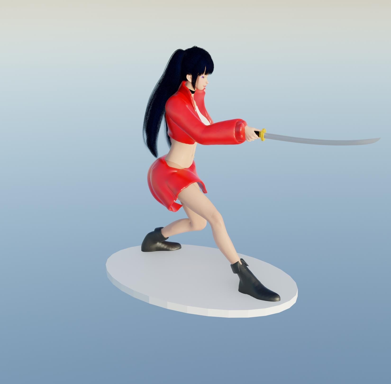 Anime Sword Fighting Girl