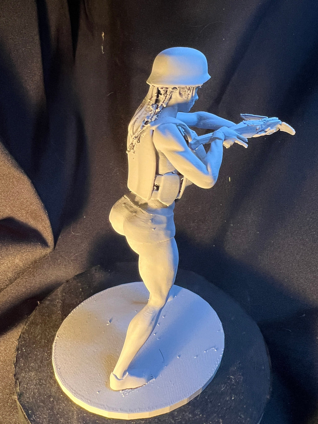 Crossbow-Wielding Woman Figure / Armored Female Fighter