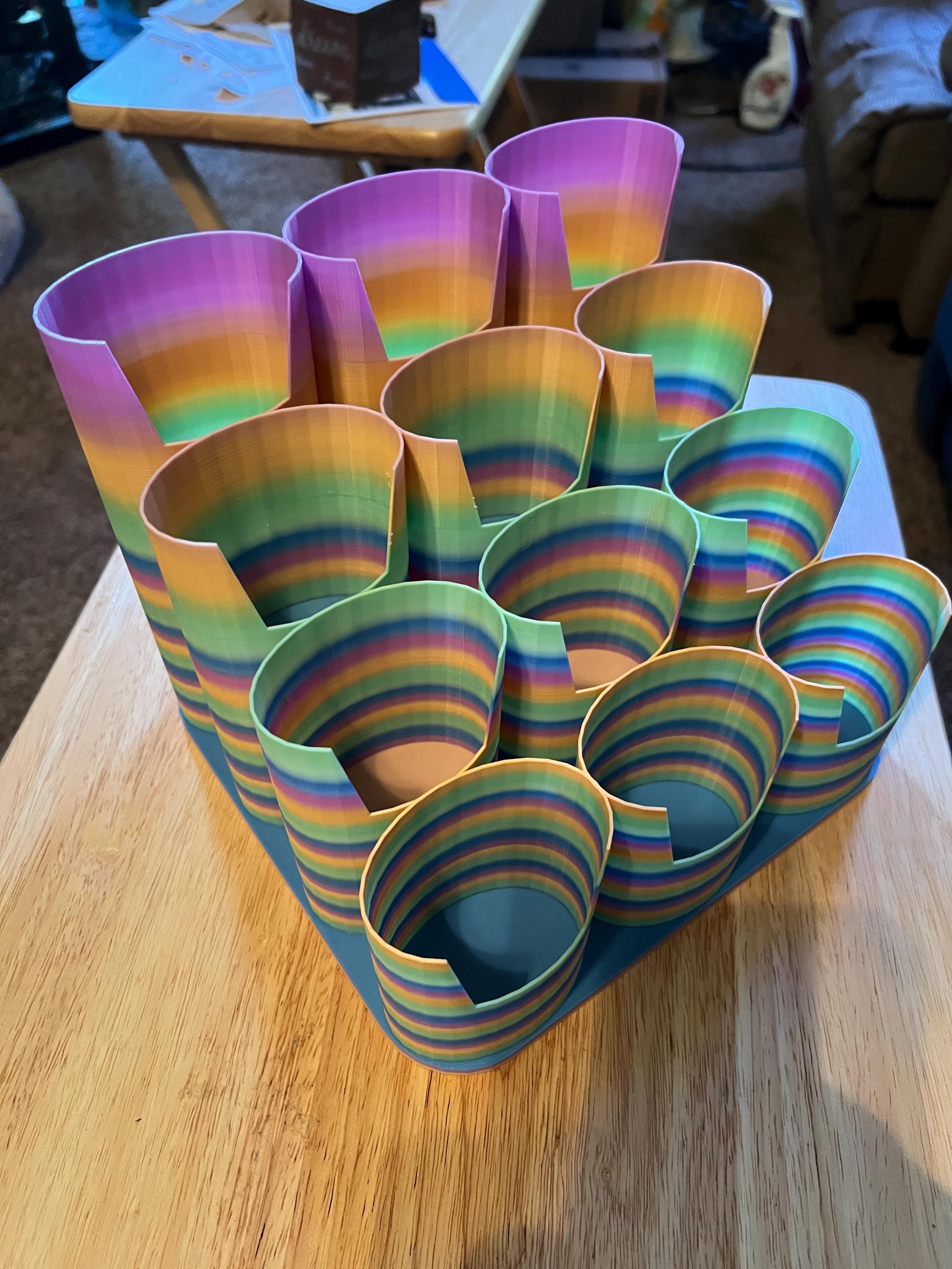 12 Slot Stepped Paint Tube Holder for  8.45 OZ / 250 ml Tubes
