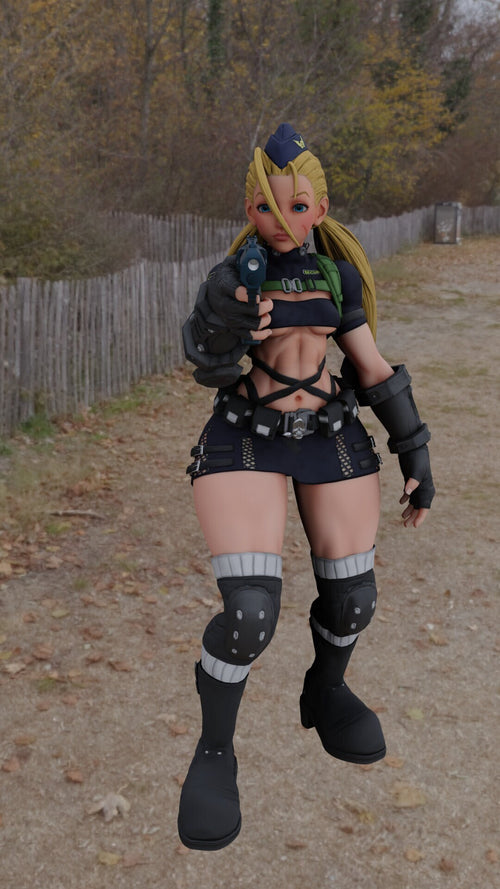 Cammy Police Woman Figure: Gaming Enthusiast Model