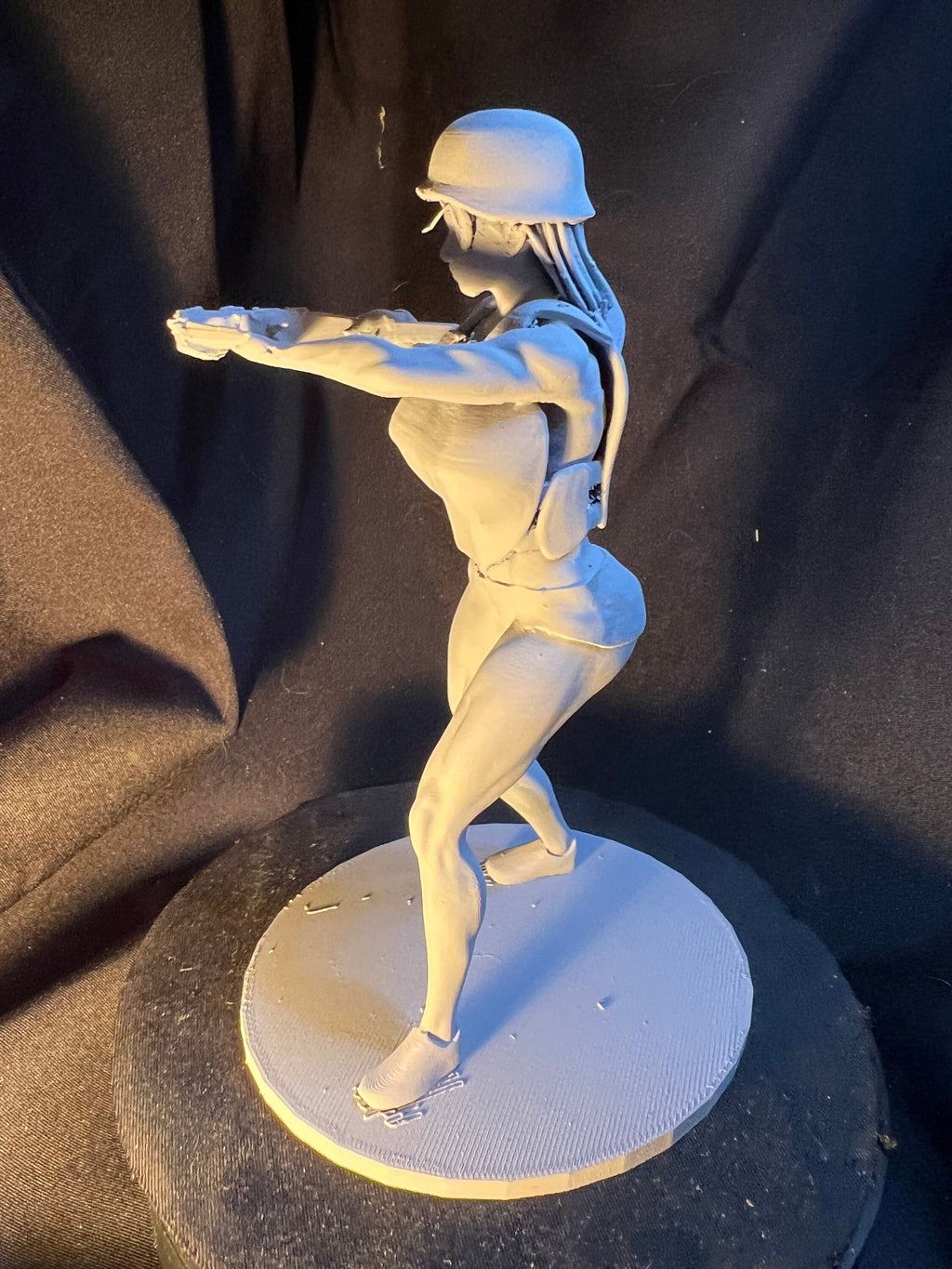 Crossbow-Wielding Woman Figure / Armored Female Fighter