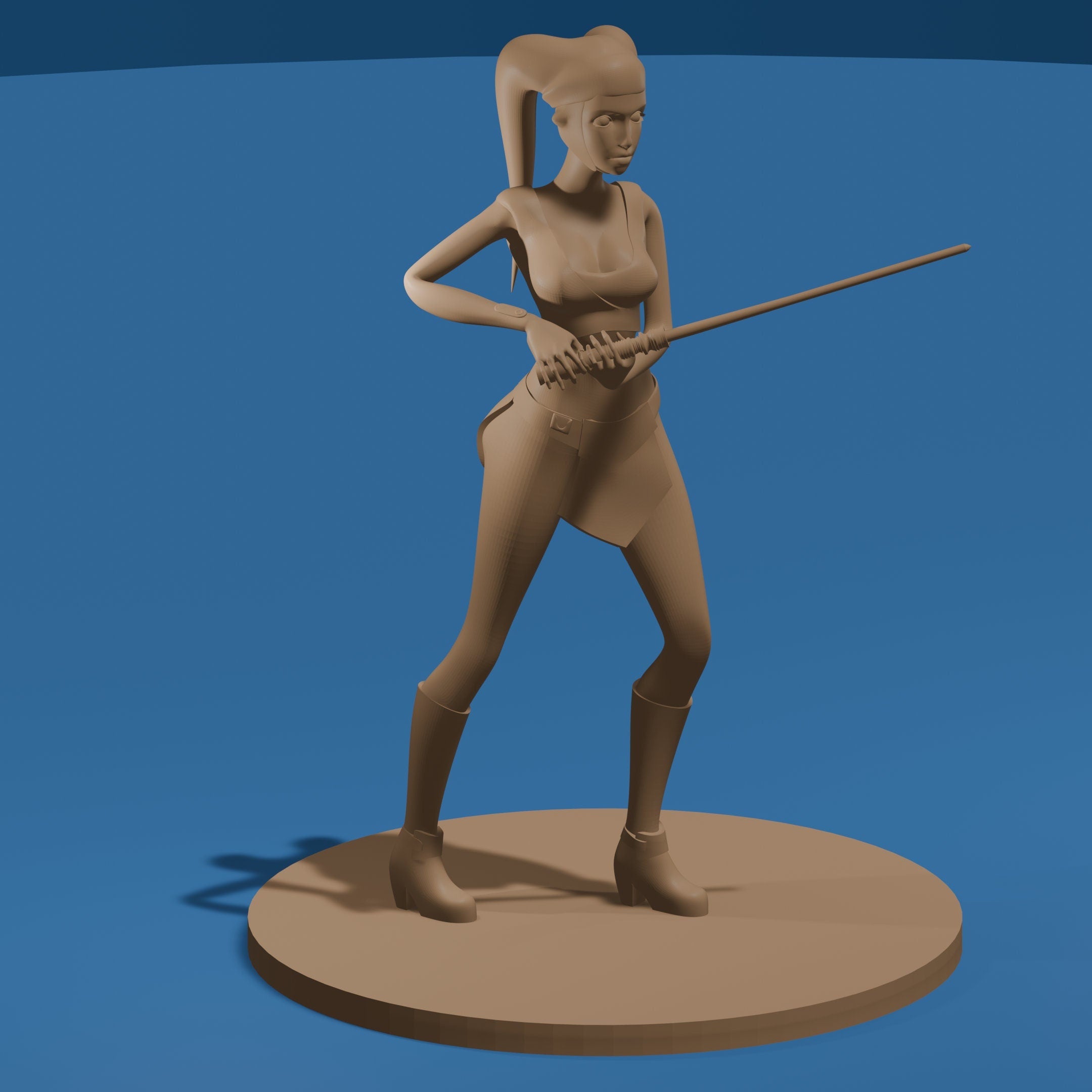 Sexy Alien Warrior Female / Space Wizard Figure Aayla