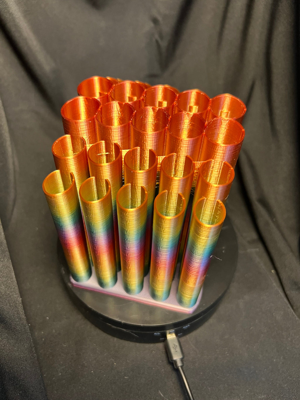 Tubular 30 section Brush and Pencil Holder
