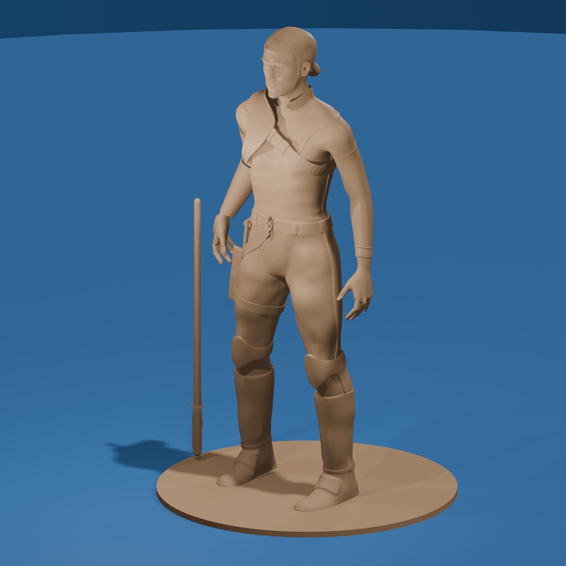 Kanan Jarrus 3d Figure| Star Wars Rebels 3D Printed Model | Jedi Knight Collectible