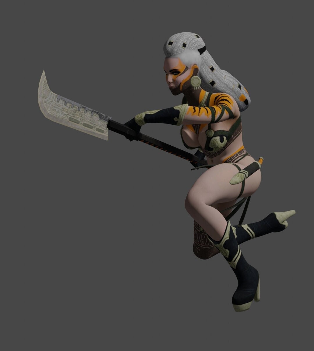 Warrior Woman with a Spear Figure